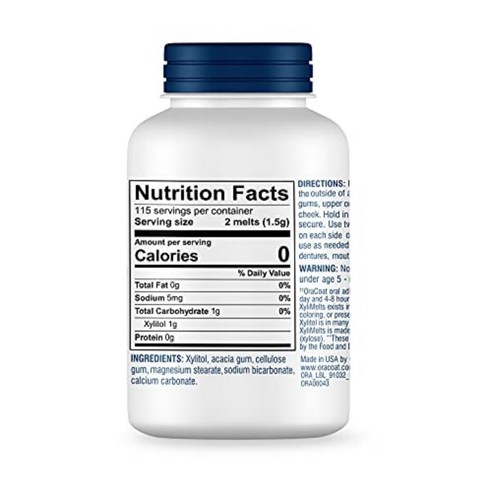 오라코트 자일리멜츠 대용량 민트프리 230정 자일리톨함유 8시간 입속이 촉촉 - 구강청결제 | 쿠팡 상세 이미지 3