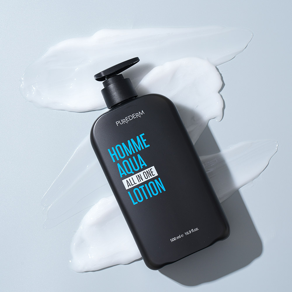 퓨어덤 옴므 아쿠아 올인원 로션 500ml 대용량 펌핑 편한 남자 스킨케어 후기 상세 이미지 3