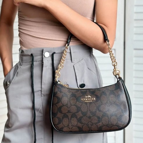 코치 CA548 테리 숄더백 시그니처 캔버스 - 숄더백 | 쿠팡 - 상품 이미지 8