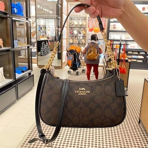 코치 CA548 테리 숄더백 시그니처 캔버스 - 숄더백 | 쿠팡