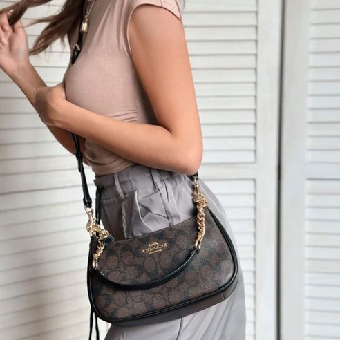 코치 CA548 테리 숄더백 시그니처 캔버스 - 숄더백 | 쿠팡 - 상품 이미지 7